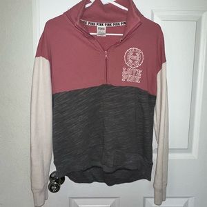 XS VS PINK Half Zip pullover